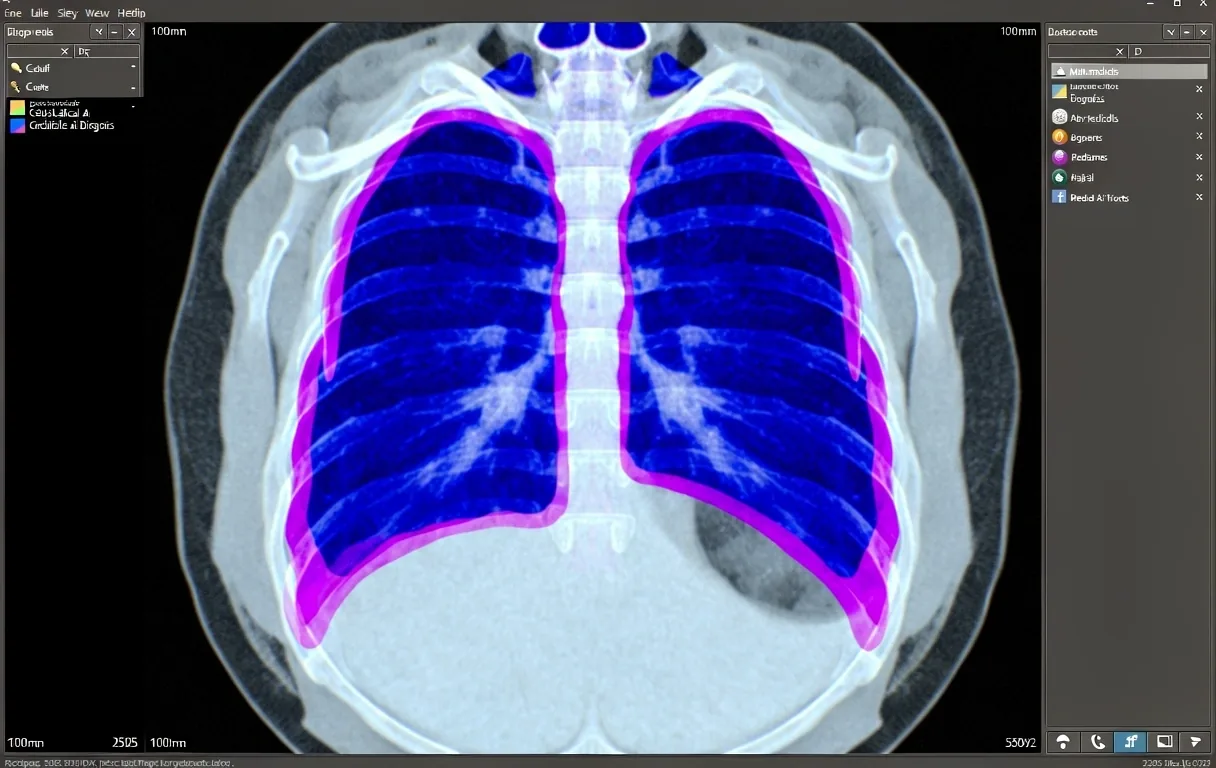 CT scan segmentation visualization